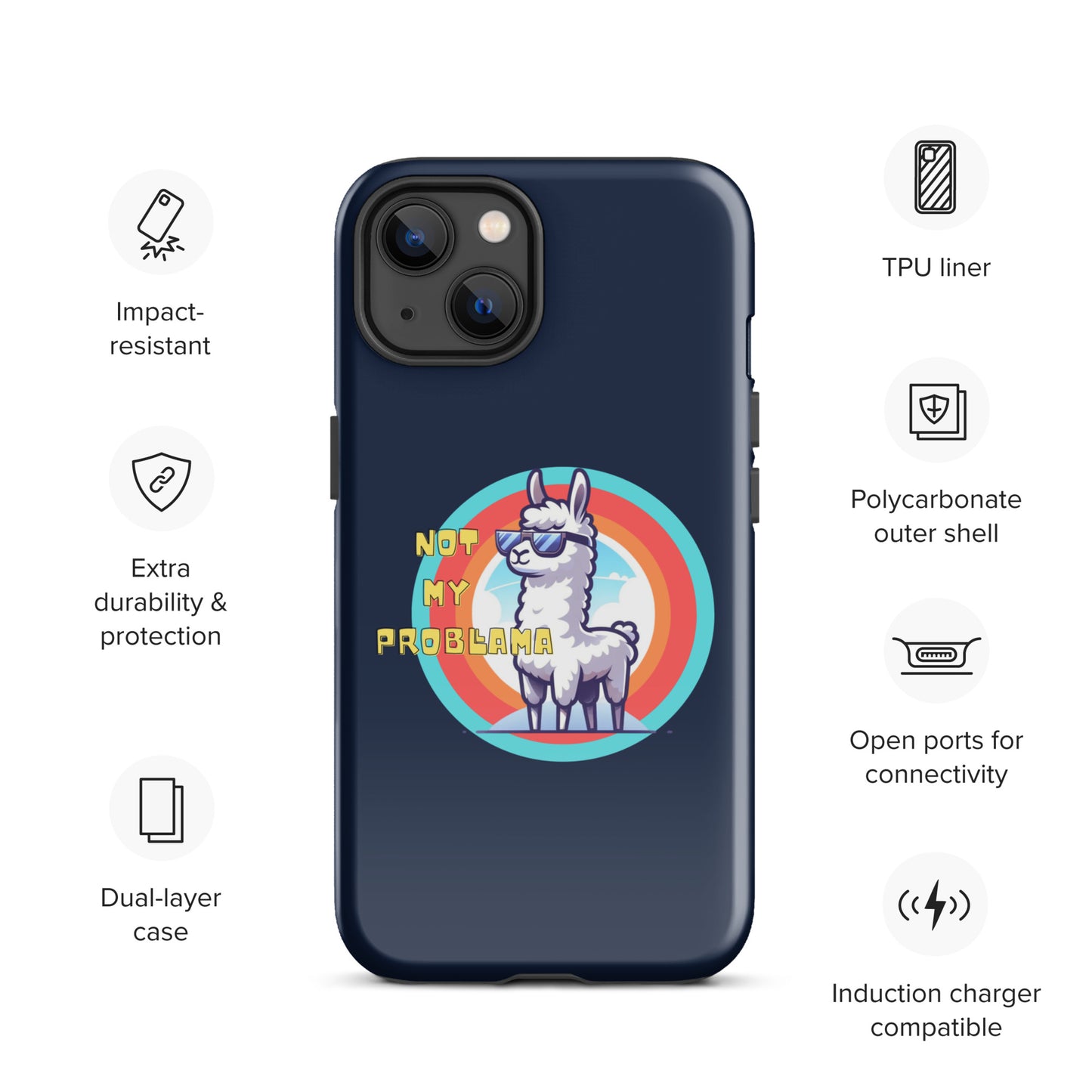 Not my probllama | Tough Case for iPhone®