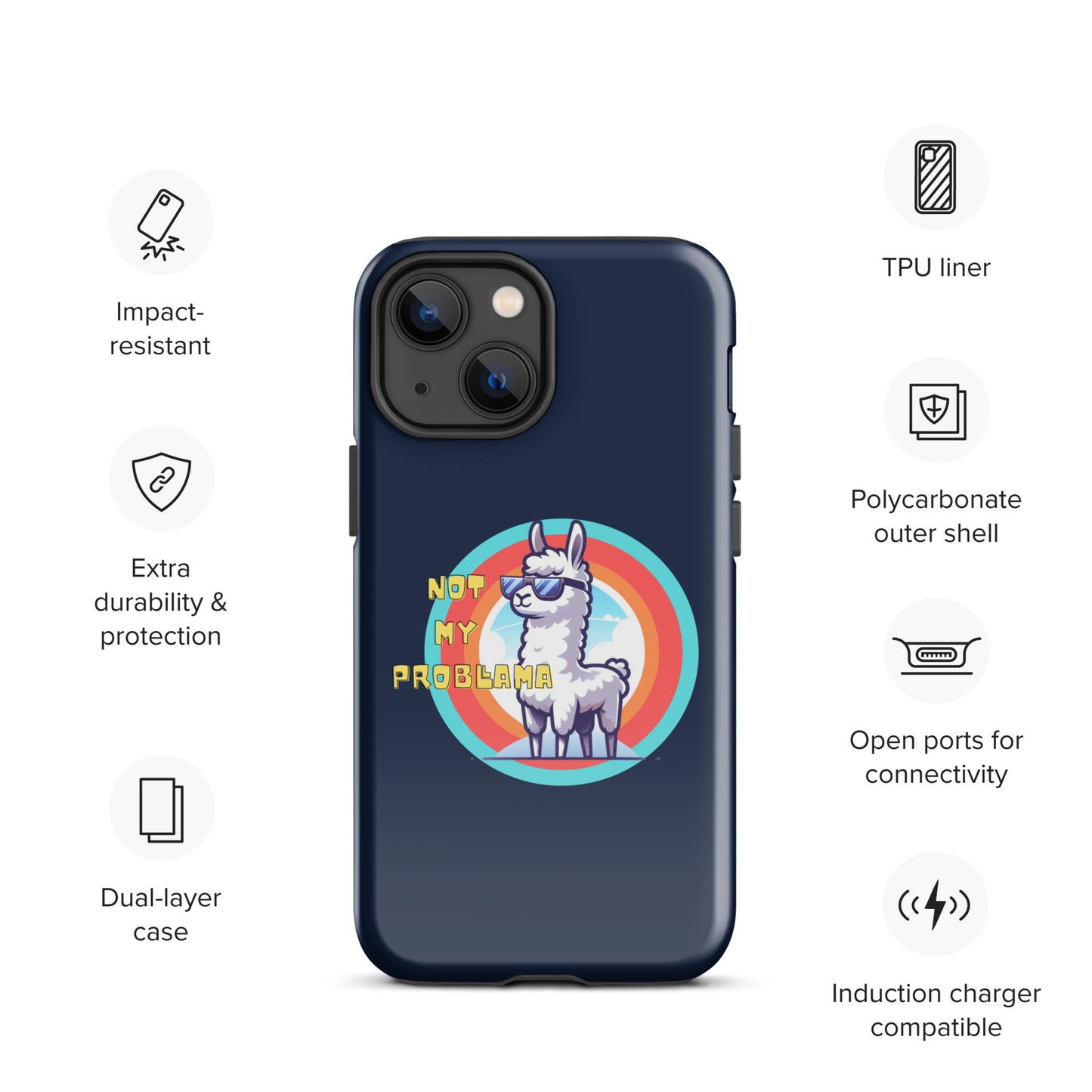 Not my probllama | Tough Case for iPhone®