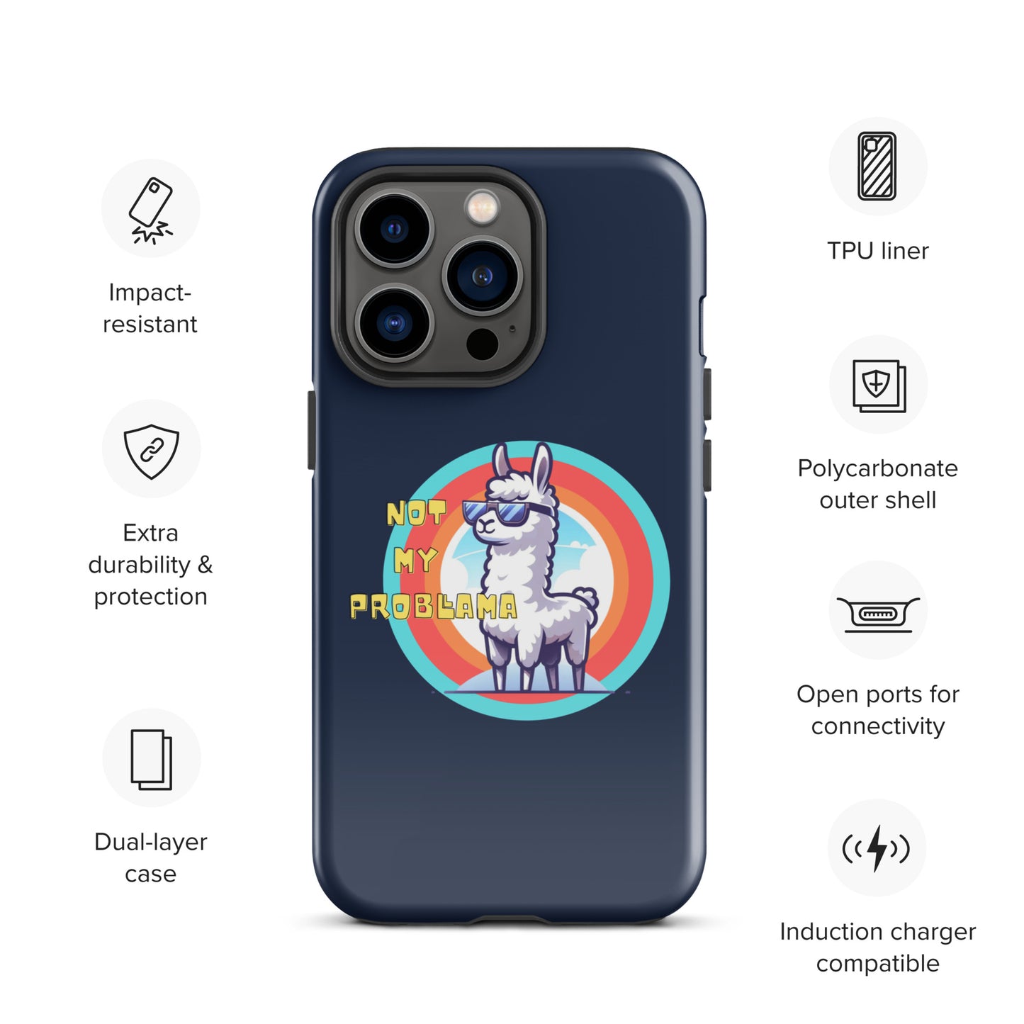 Not my probllama | Tough Case for iPhone®