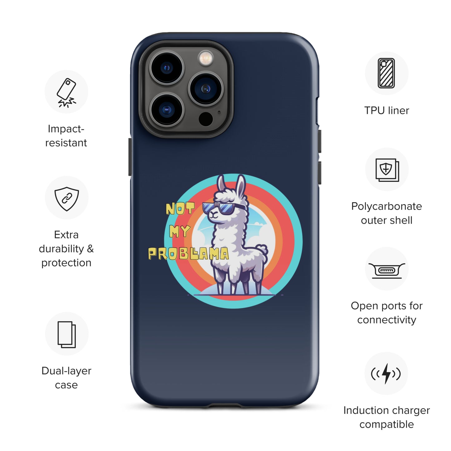 Not my probllama | Tough Case for iPhone®