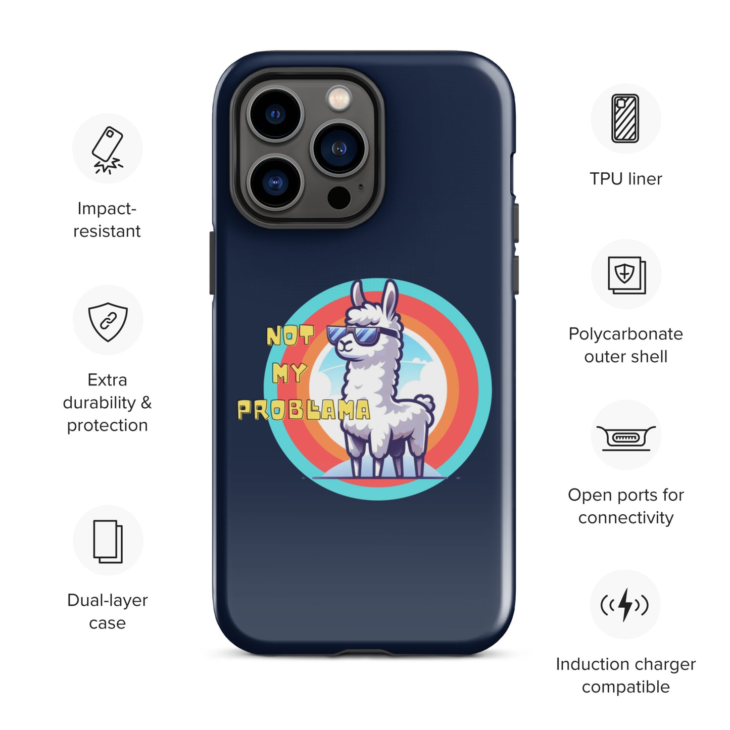 Not my probllama | Tough Case for iPhone®