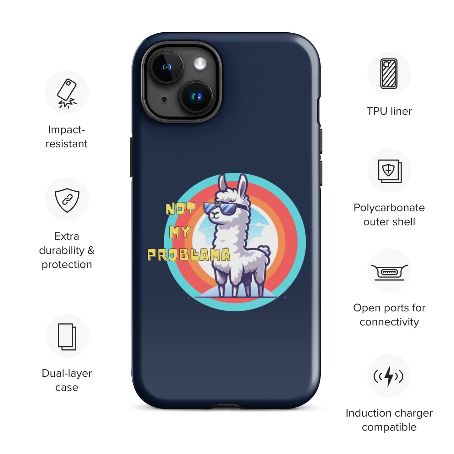 Not my probllama | Tough Case for iPhone®