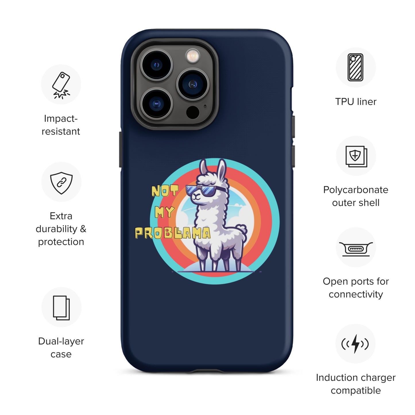 Not my probllama | Tough Case for iPhone®