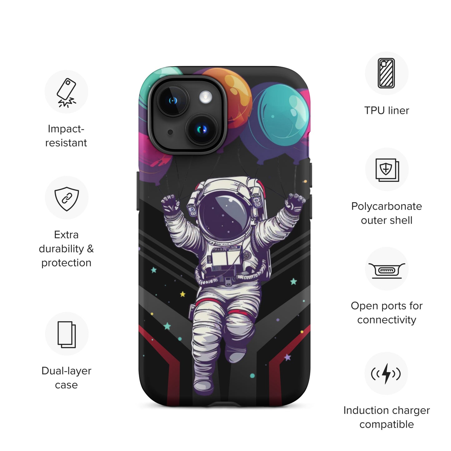 Balloon Astronaut Tough Case for iPhone®