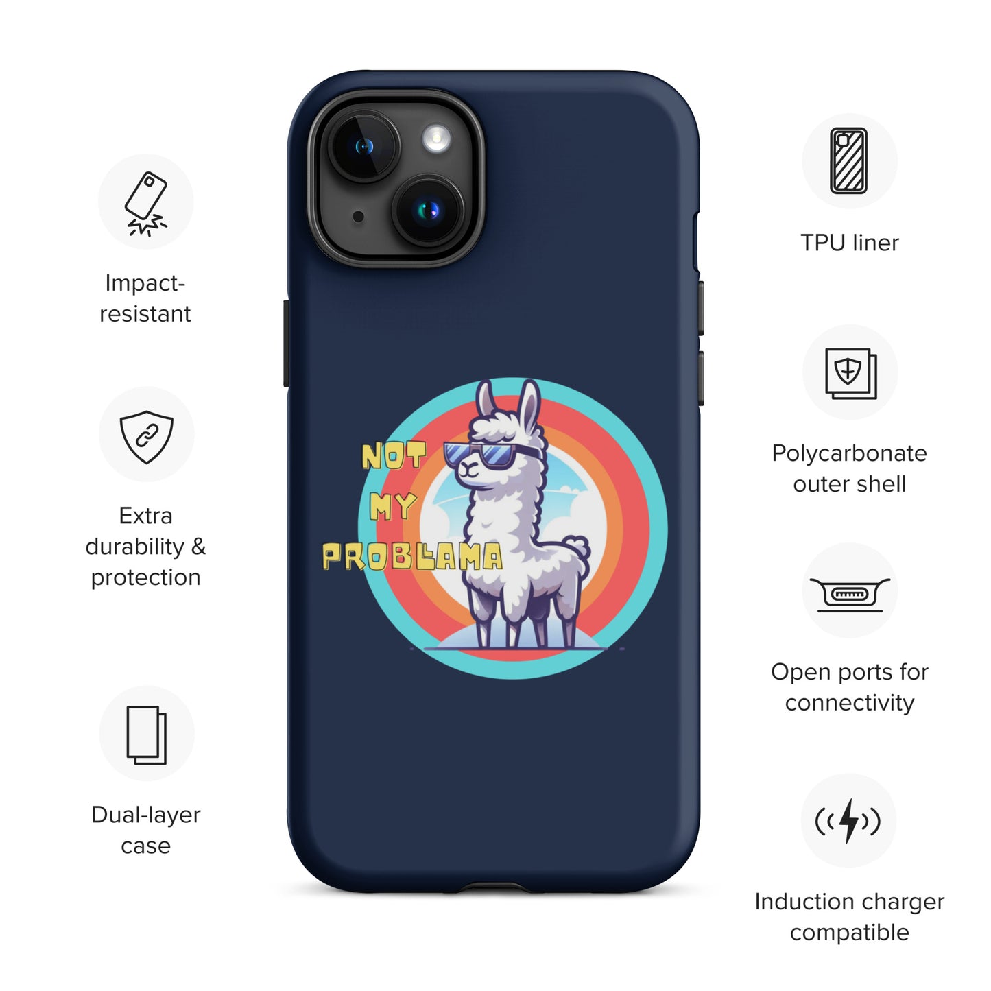 Not my probllama | Tough Case for iPhone®