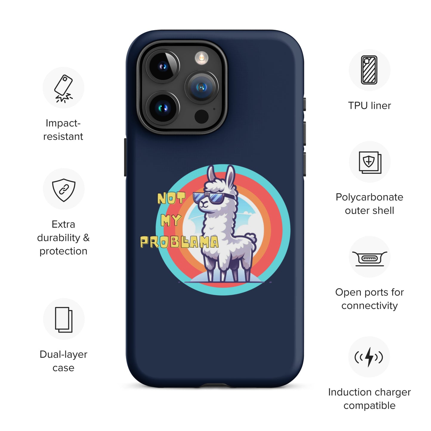 Not my probllama | Tough Case for iPhone®